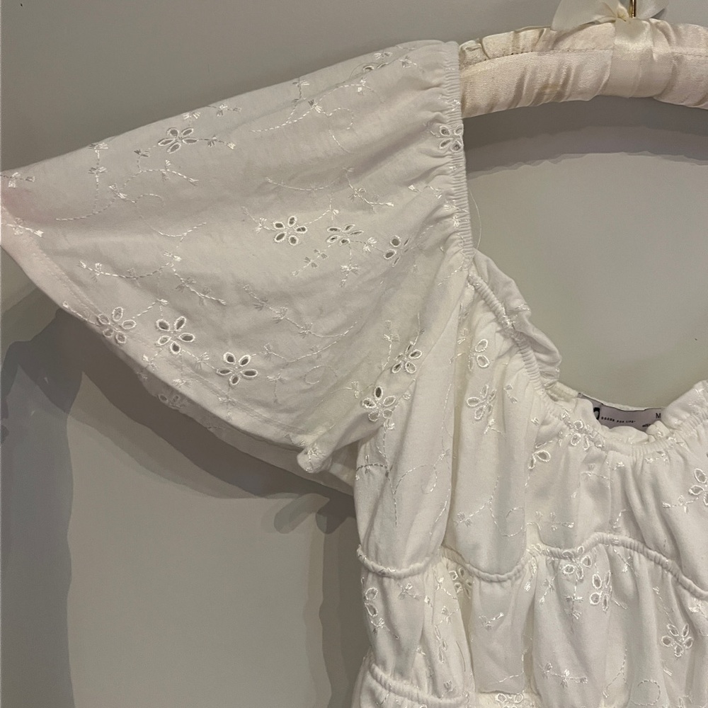Adorable white eyelet top